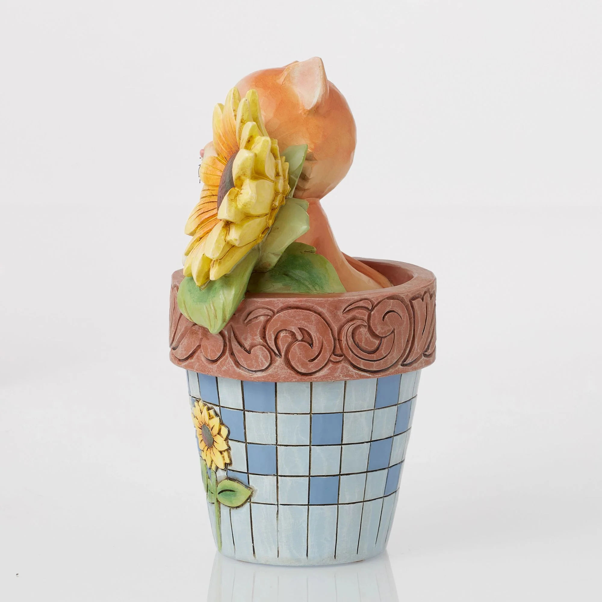 Paws 'n' Petals (Cat in Flowerpot Figurine) - Heartwood Creek by Jim Shore - Image 2