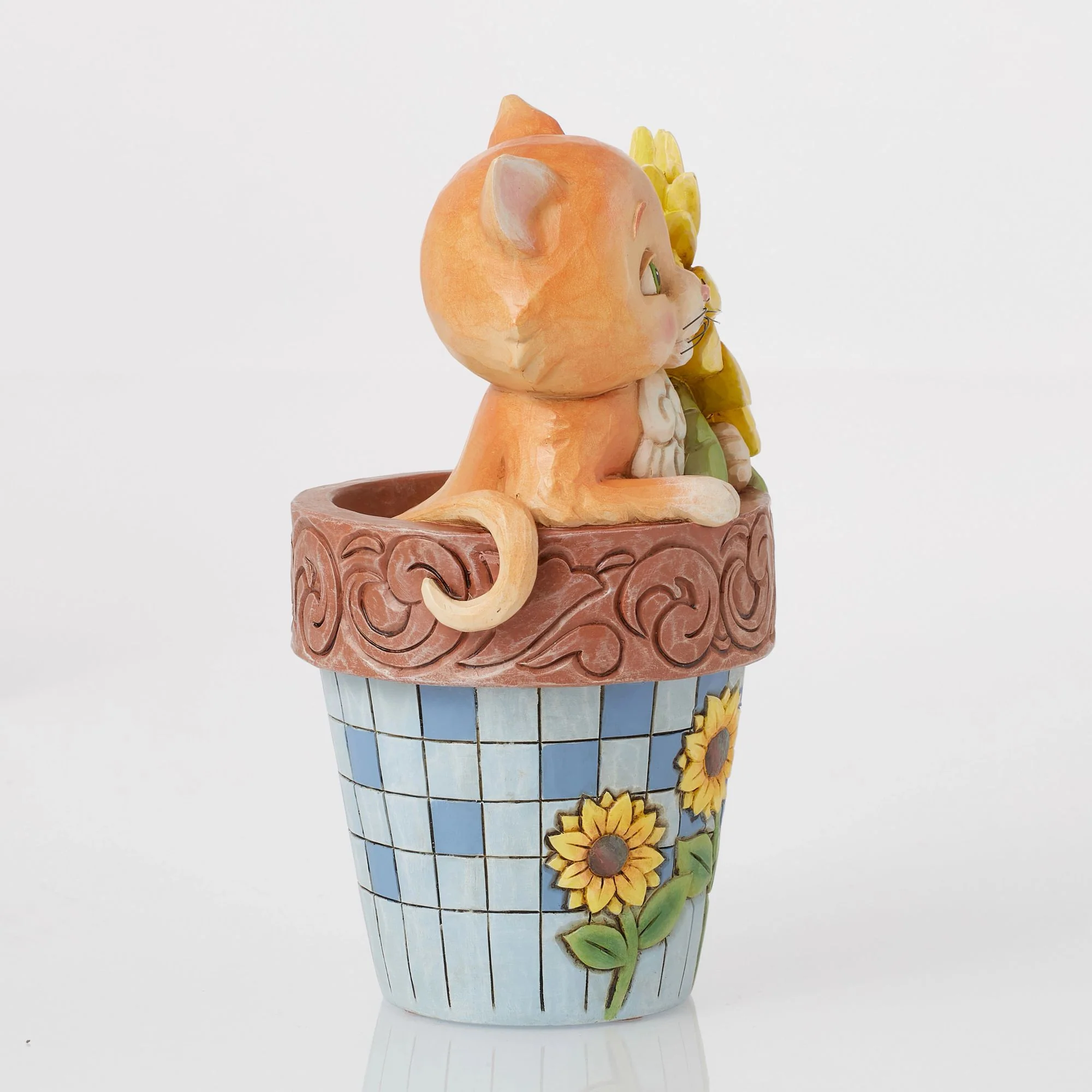 Paws 'n' Petals (Cat in Flowerpot Figurine) - Heartwood Creek by Jim Shore - Image 4