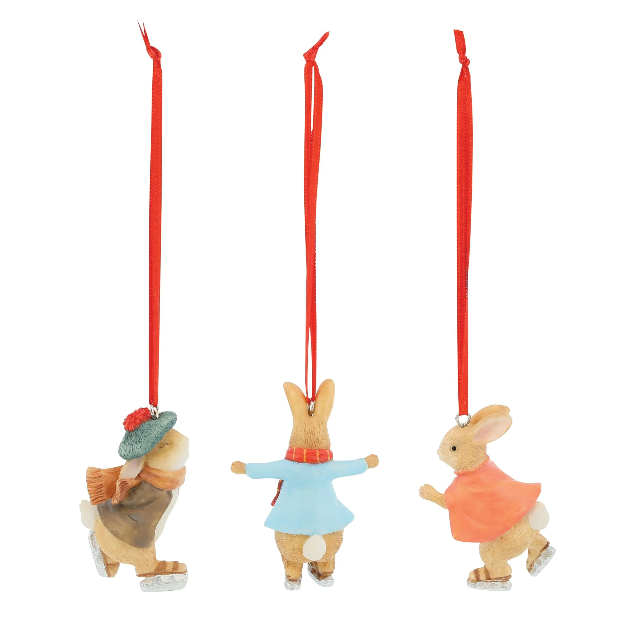 Peter, Benjamin and Flopsy Skating Hanging Ornaments Set - Image 2