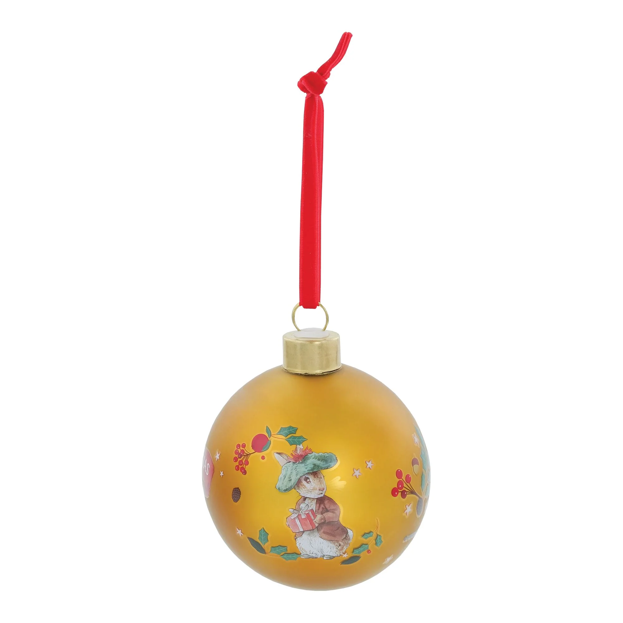 Peter Rabbit Gold Festive Bauble - Image 3