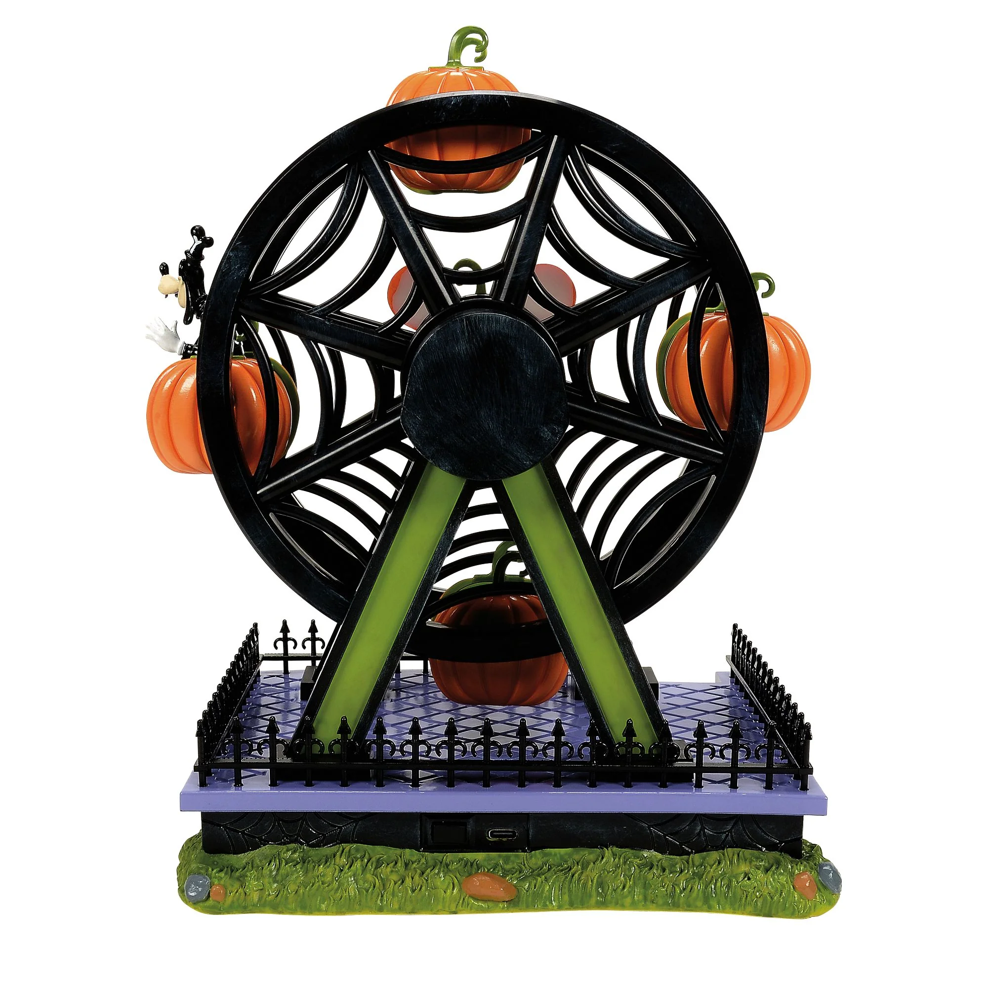 Pumpkintown Illuminated Ferris Wheel - Disney Village by D56 - Image 5