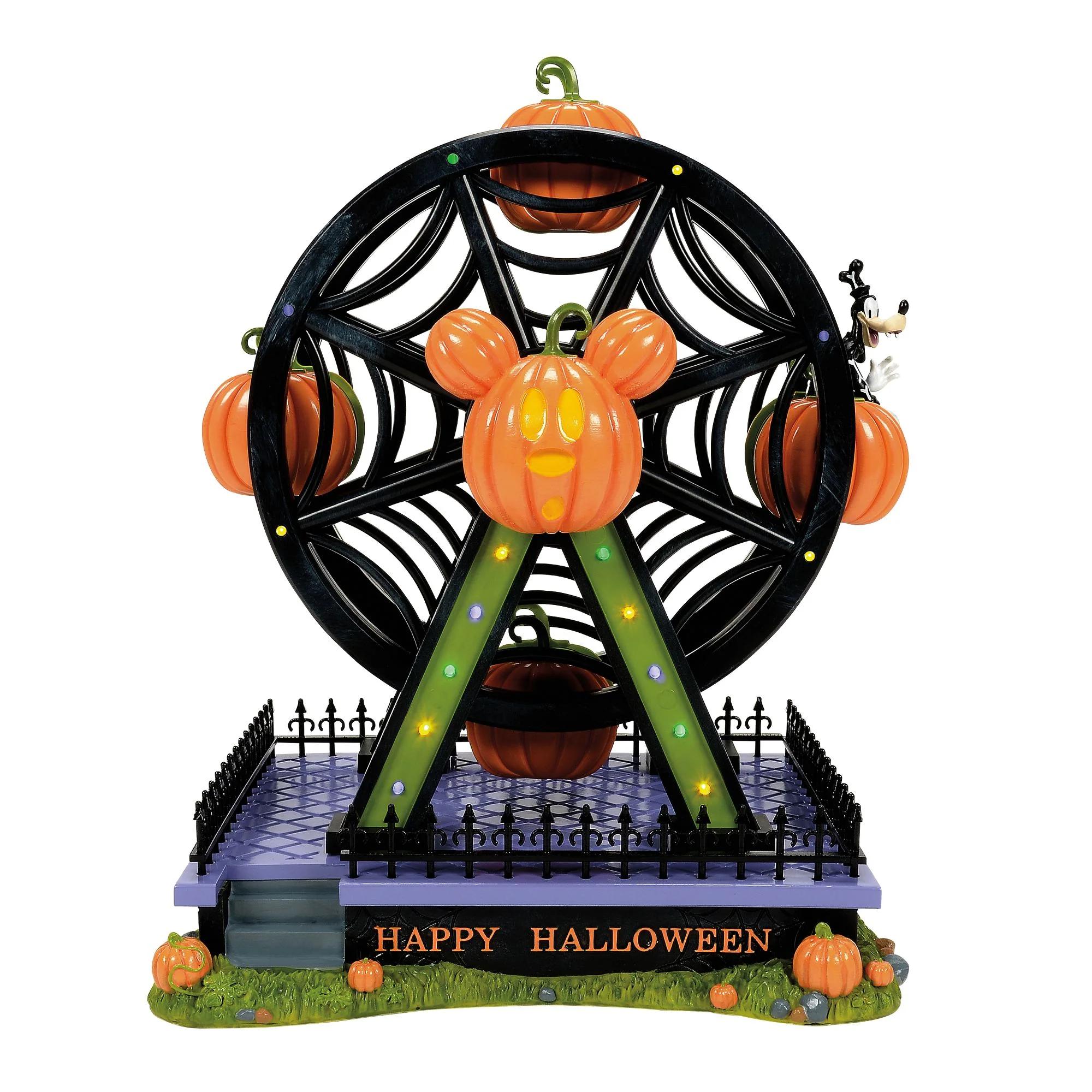 Pumpkintown Illuminated Ferris Wheel - Disney Village by D56 - Image 6