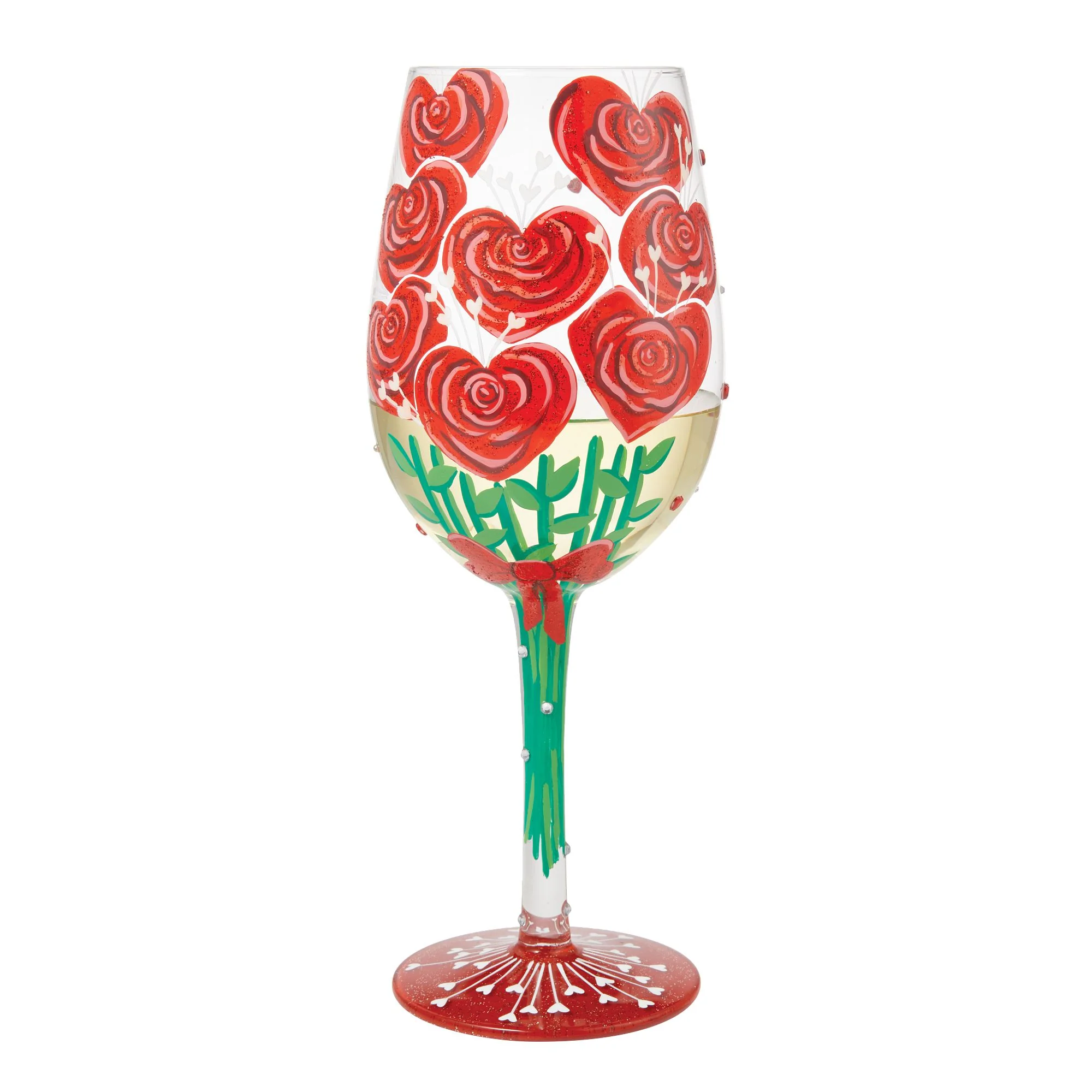 Rose Bouquet Wine Glass by Lolita - Image 3