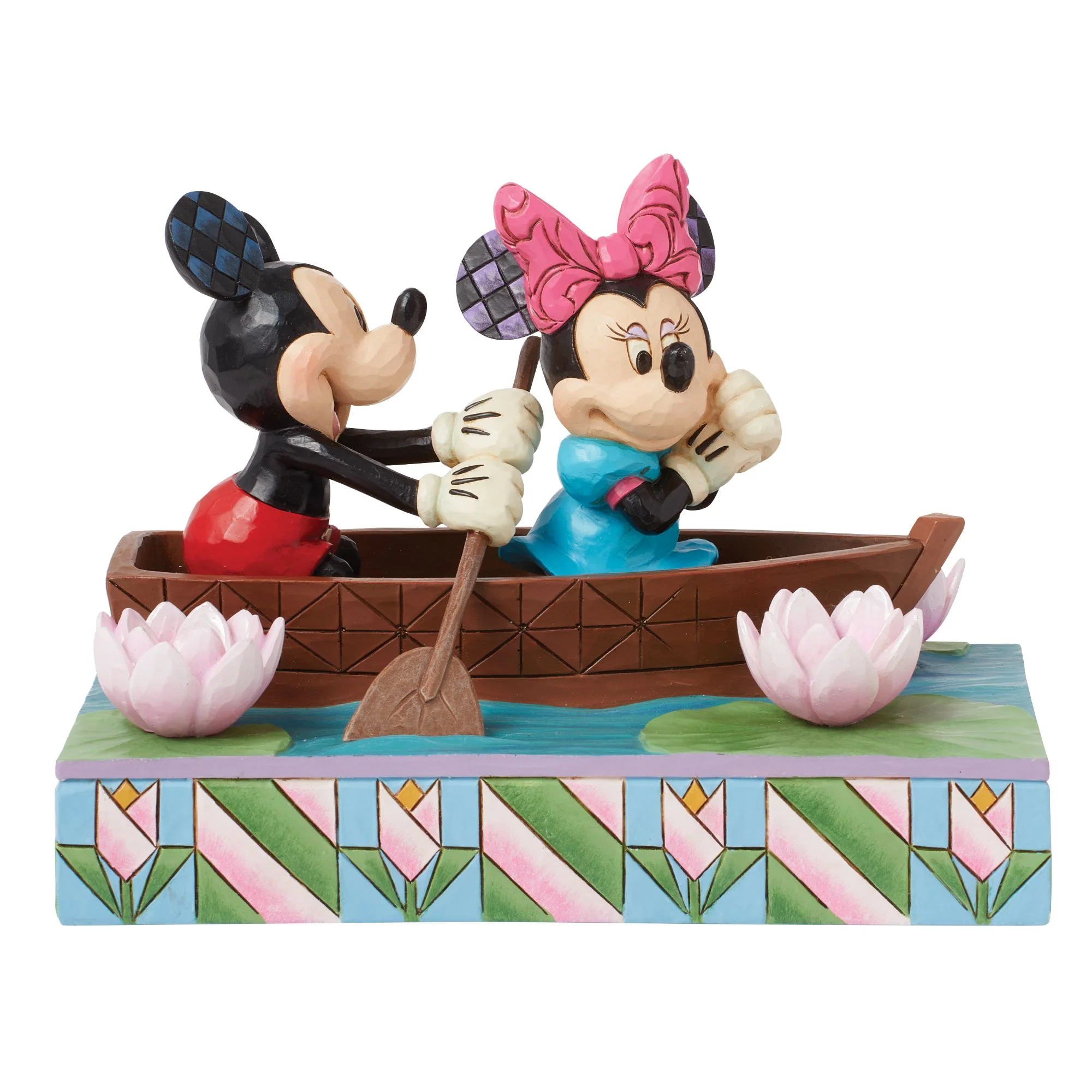 Row-mance is in the Air (Mickey & Minnie in a Rowboat Light-up Figurine) - Disney Traditions by Jim Shore - Image 2