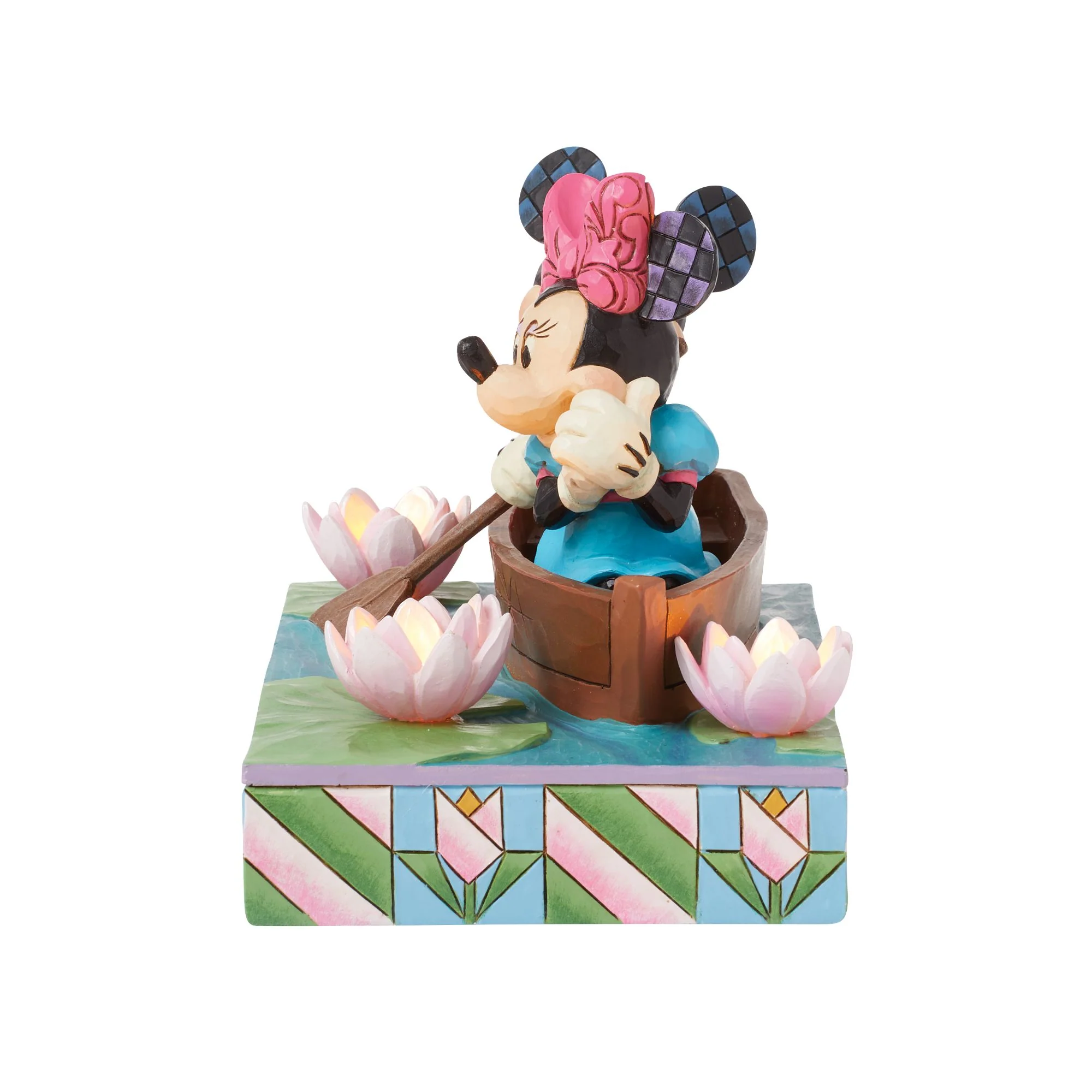 Row-mance is in the Air (Mickey & Minnie in a Rowboat Light-up Figurine) - Disney Traditions by Jim Shore - Image 6