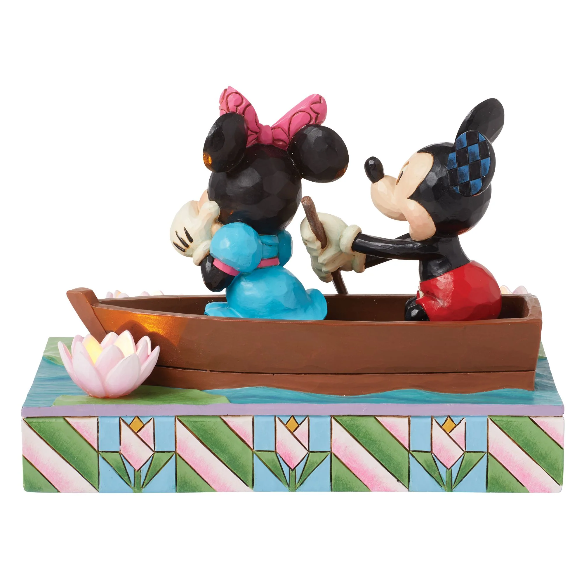 Row-mance is in the Air (Mickey & Minnie in a Rowboat Light-up Figurine) - Disney Traditions by Jim Shore - Image 7