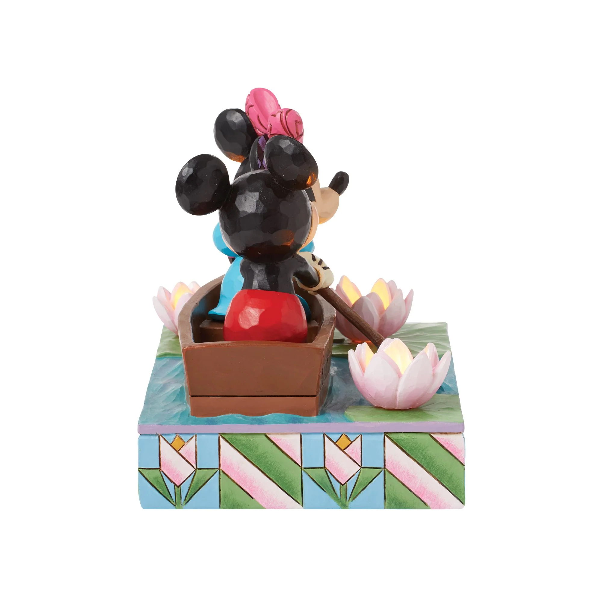 Row-mance is in the Air (Mickey & Minnie in a Rowboat Light-up Figurine) - Disney Traditions by Jim Shore - Image 8