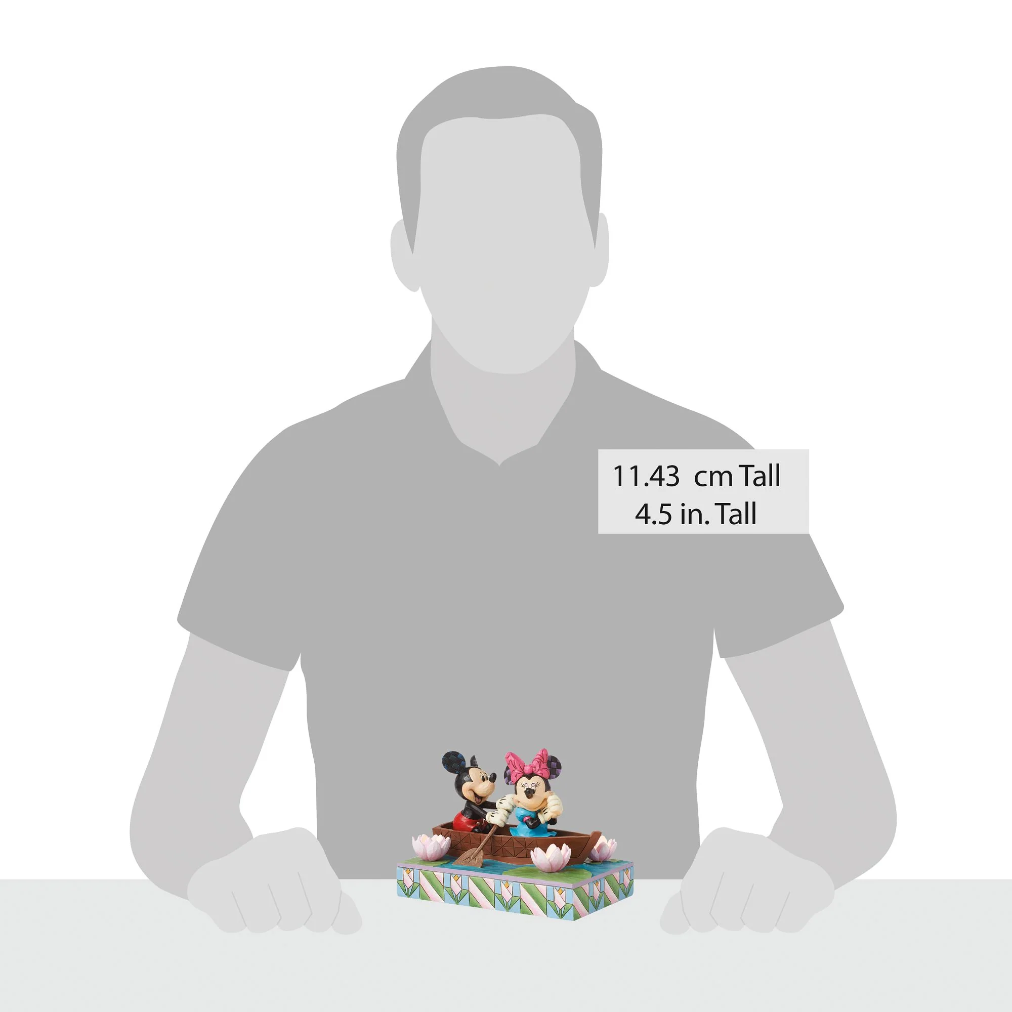 Row-mance is in the Air (Mickey & Minnie in a Rowboat Light-up Figurine) - Disney Traditions by Jim Shore - Image 9