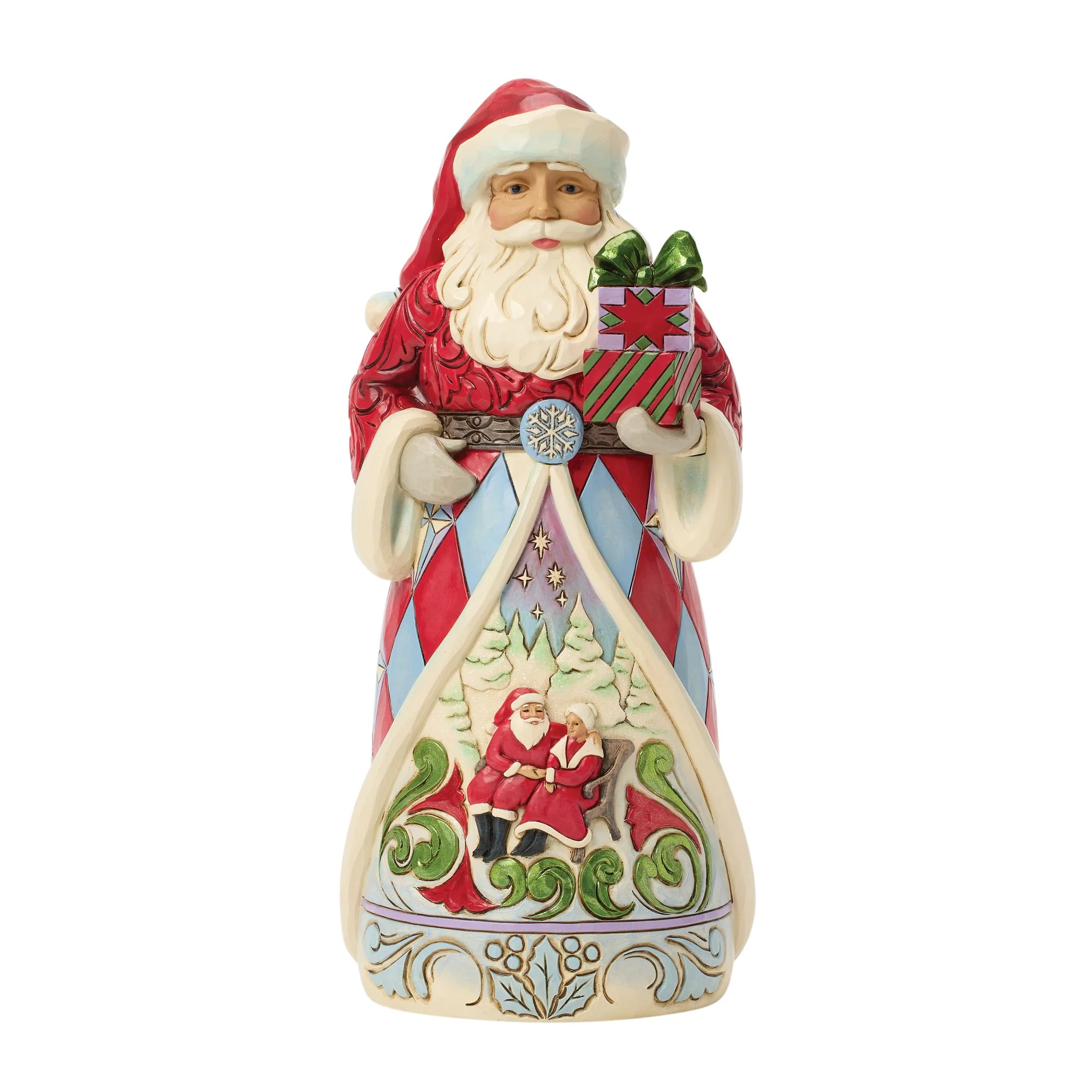 Santa with Santa & Mrs Claus on Skirt