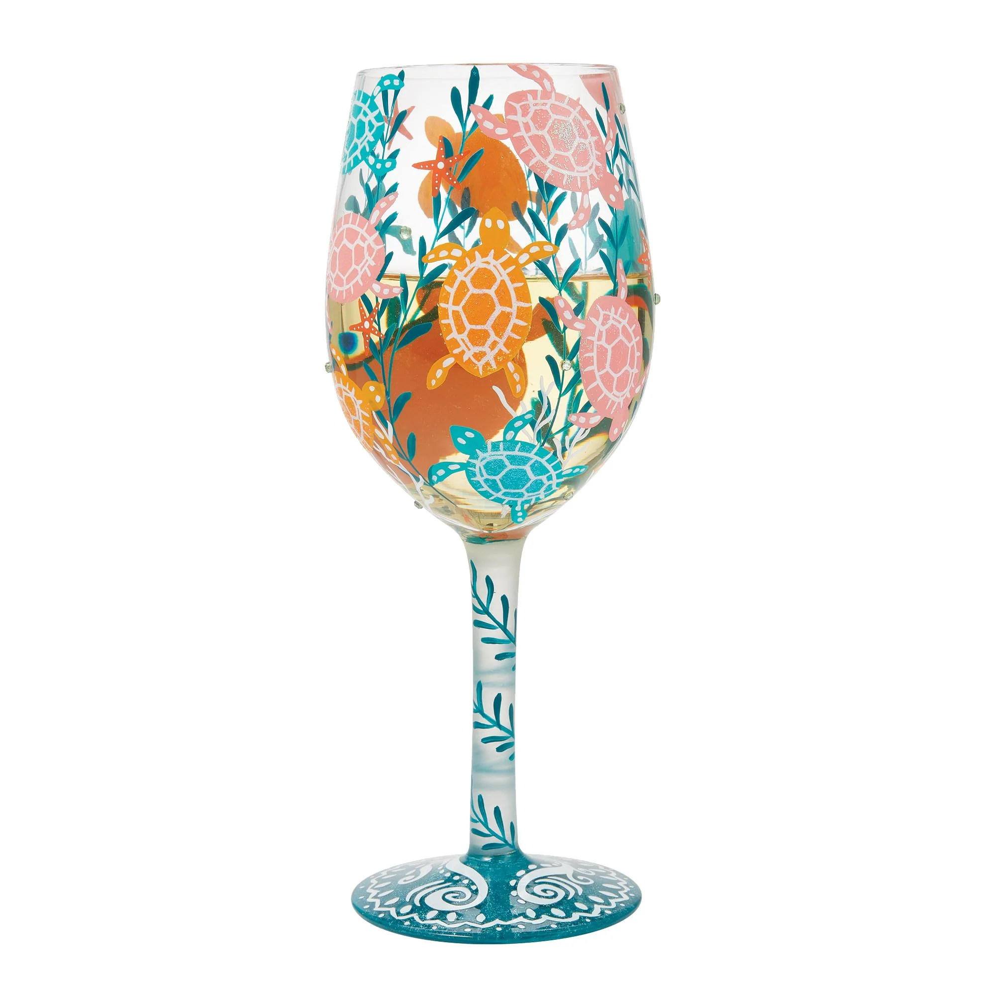 Sea Turtle Delight Wine Glass Designs by Lolita - Image 2