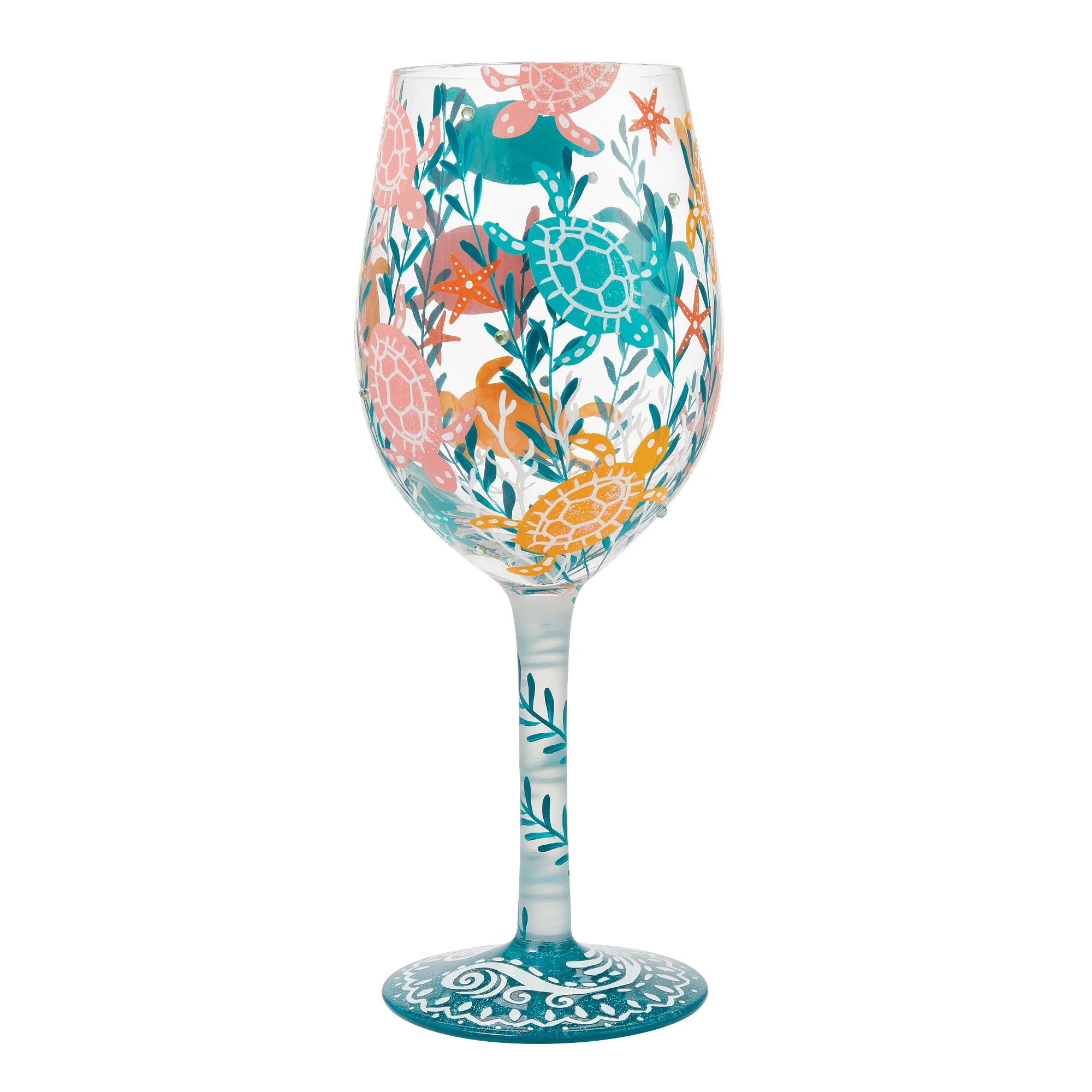 Sea Turtle Delight Wine Glass Designs by Lolita - Image 3