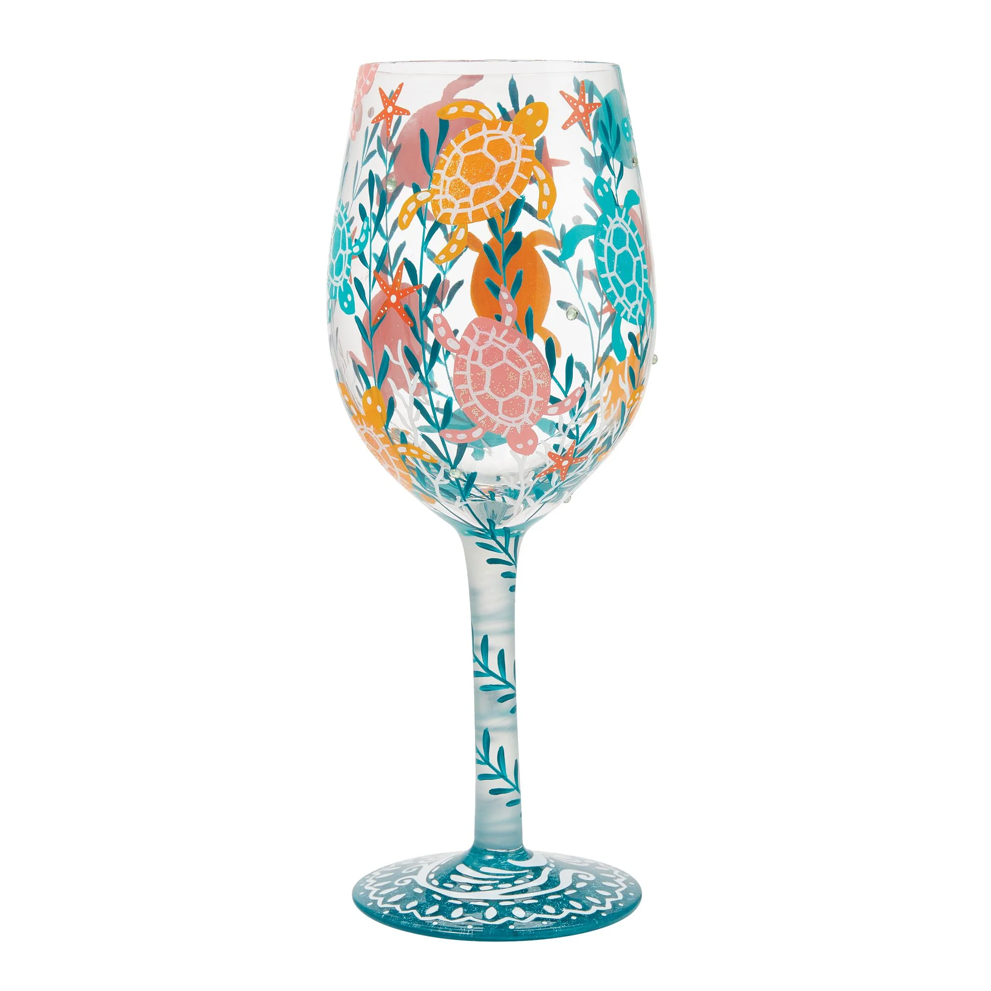 Sea Turtle Delight Wine Glass Designs by Lolita - Image 4