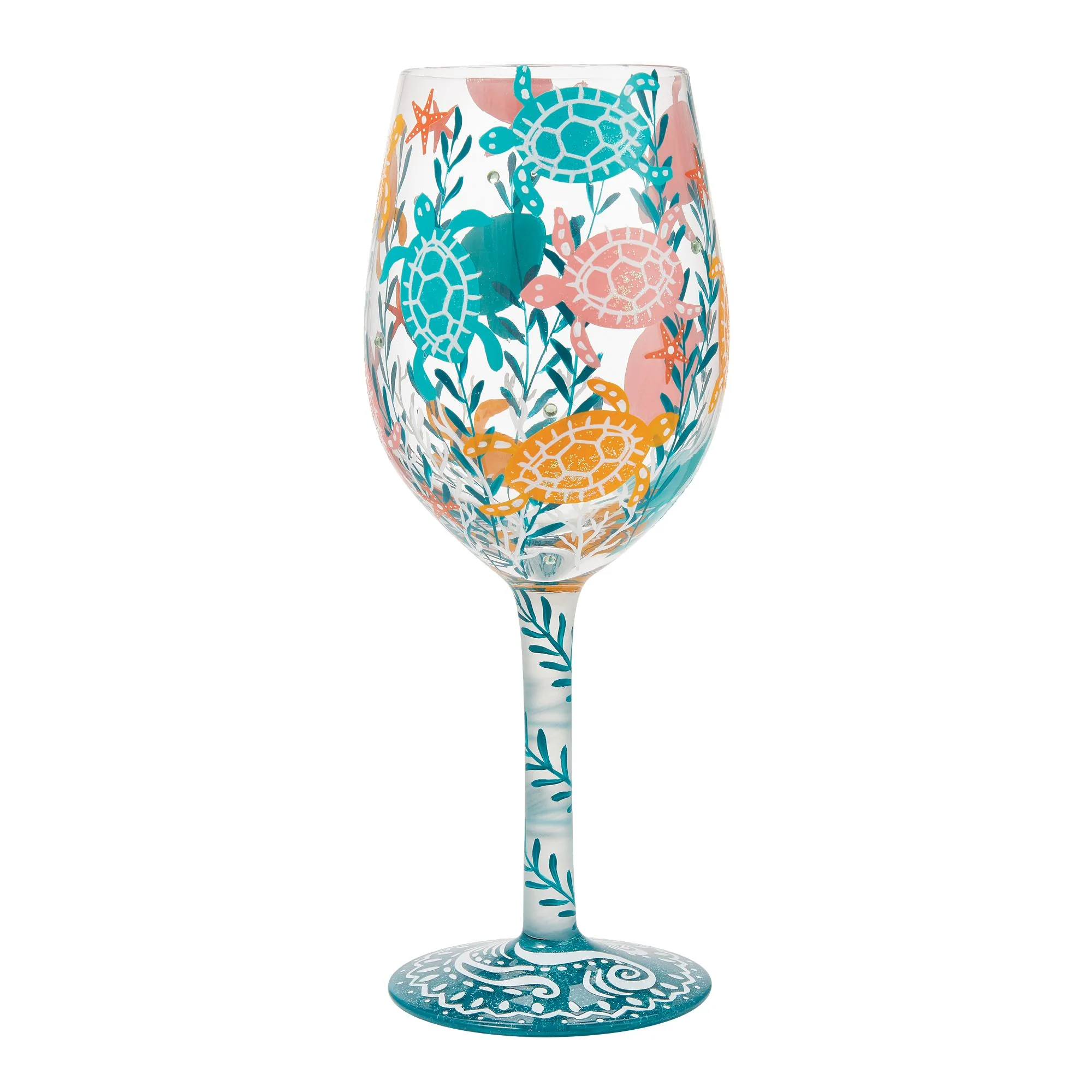 Sea Turtle Delight Wine Glass Designs by Lolita - Image 5