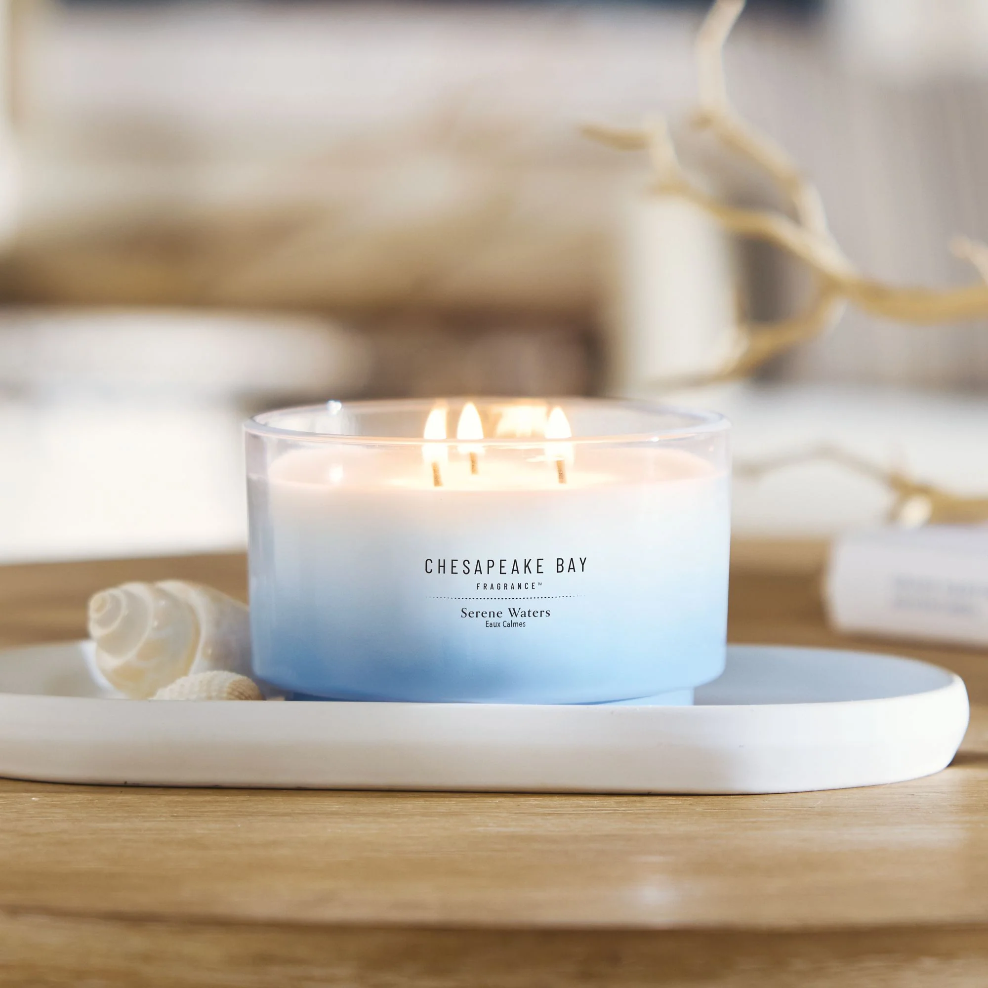 Serene Waters 3 Wick Candle by Chesapeake Bay - Image 2
