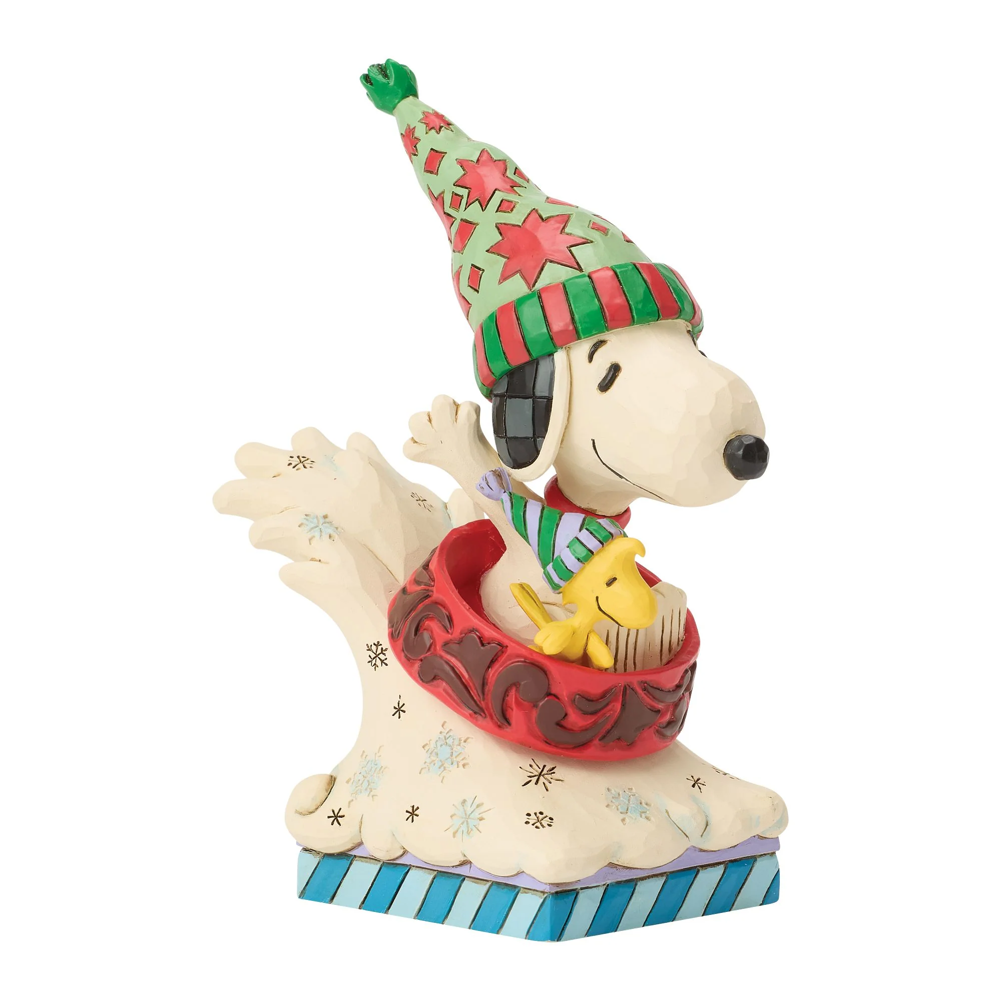 Snowy Shenanigans (Snoopy and Woodstock Dog Bowl Sled Figurine) - Image 2