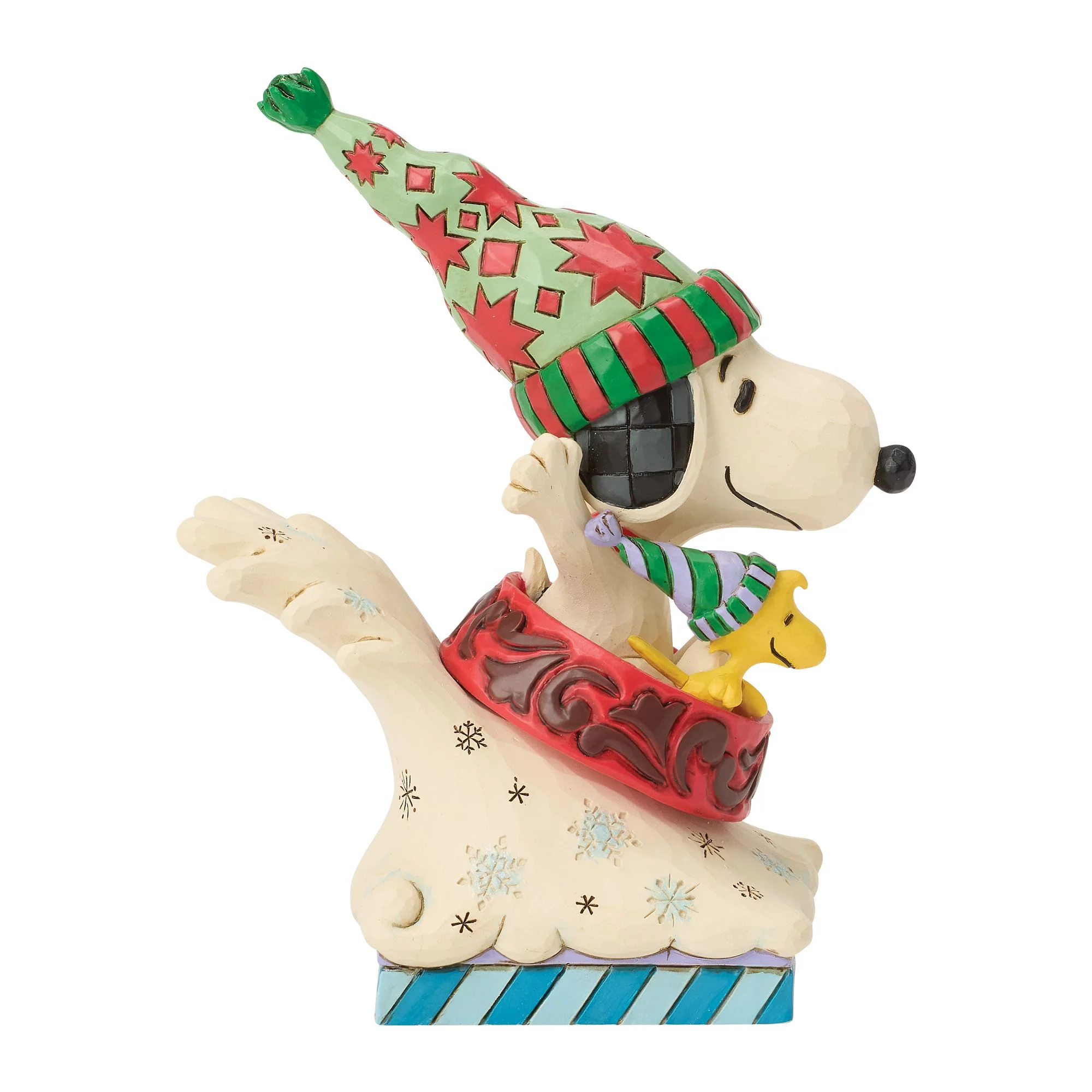 Snowy Shenanigans (Snoopy and Woodstock Dog Bowl Sled Figurine) - Image 6