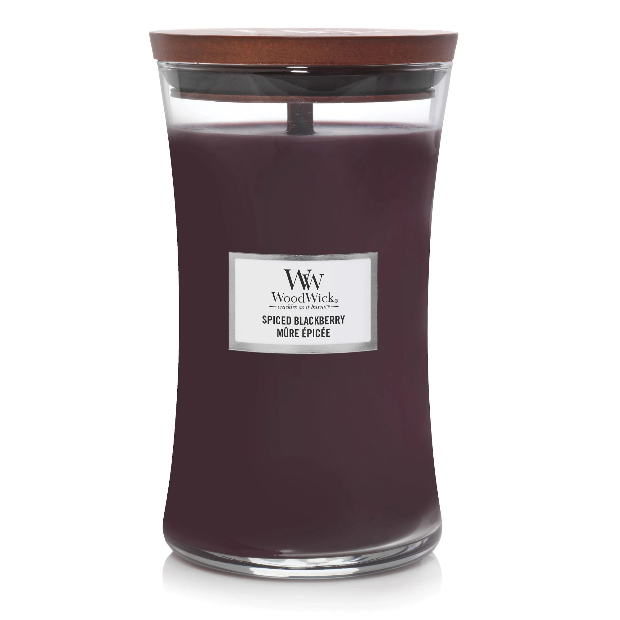 Spiced Blackberry Large Hourglass Wood Wick Candle