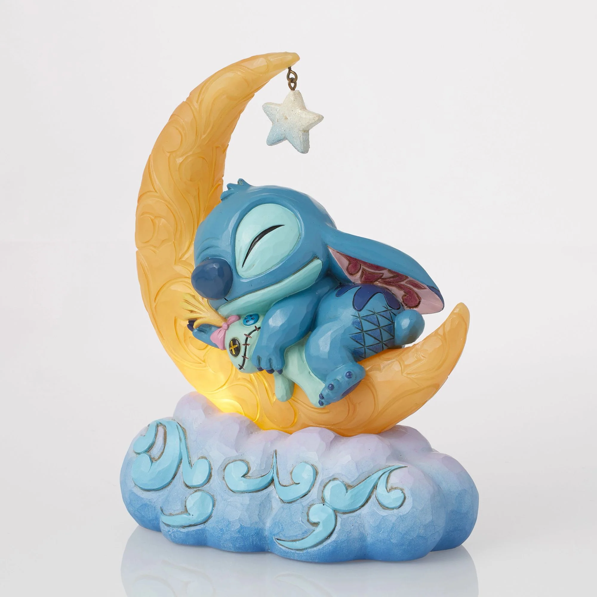 Sweet Dreams (Stitch & Scrump on Light-up Moon Figurine) - Disney Traditions byJim Shore - Image 3