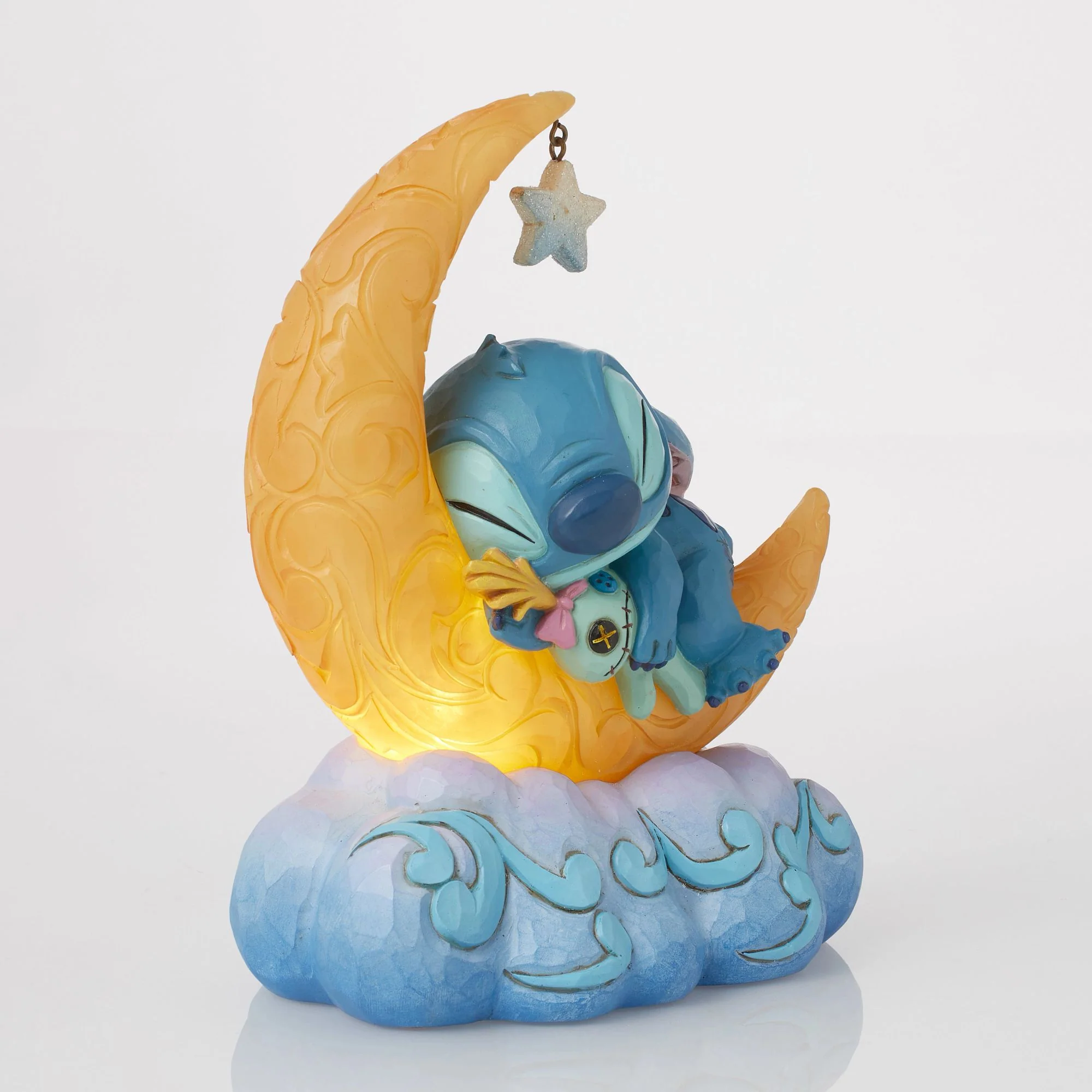 Sweet Dreams (Stitch & Scrump on Light-up Moon Figurine) - Disney Traditions byJim Shore - Image 4