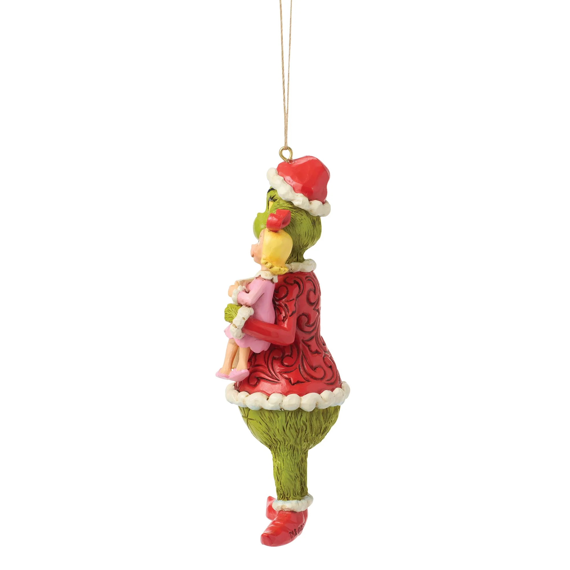 The Grinch and Cindy-Lou with Sign Hanging Ornament - Image 2