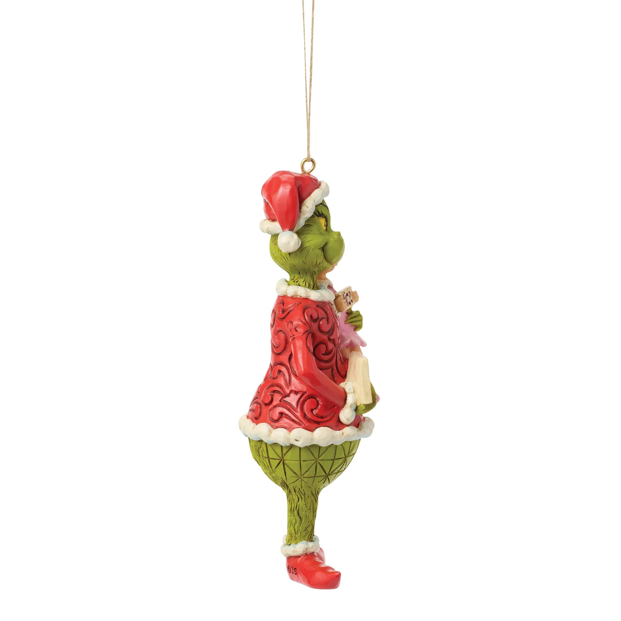The Grinch and Cindy-Lou with Sign Hanging Ornament - Image 4