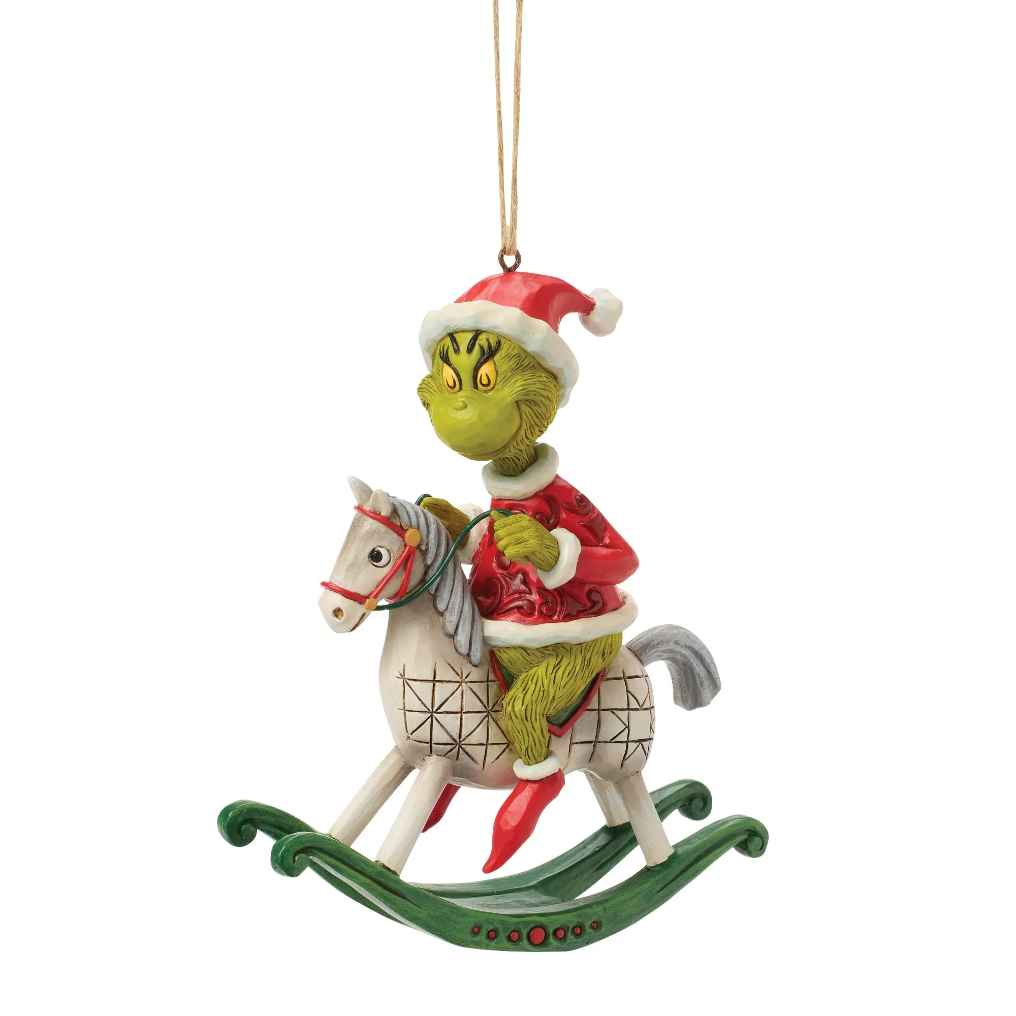 The Grinch on Rocking Horse Hanging Ornament - Image 2