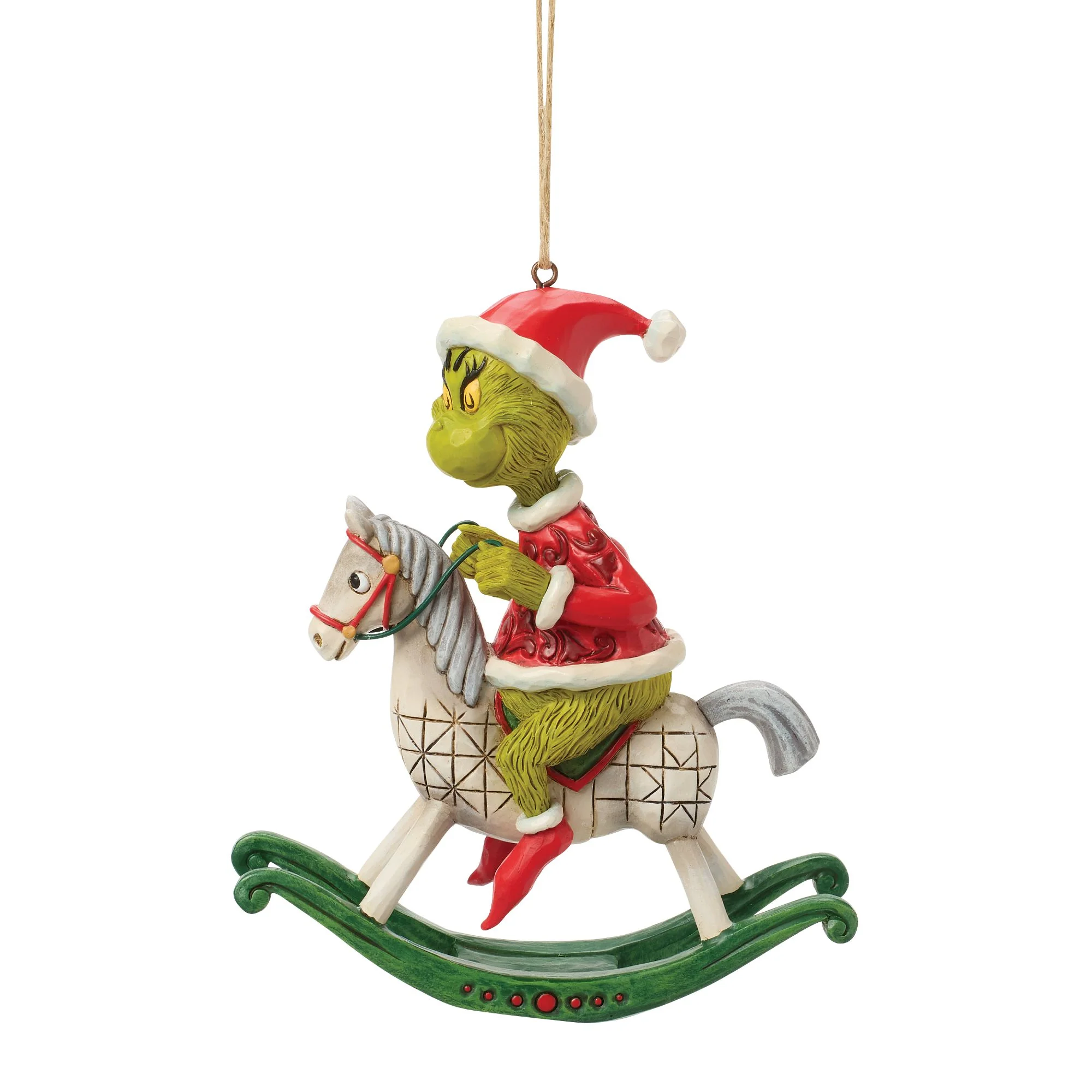 The Grinch on Rocking Horse Hanging Ornament - Image 3