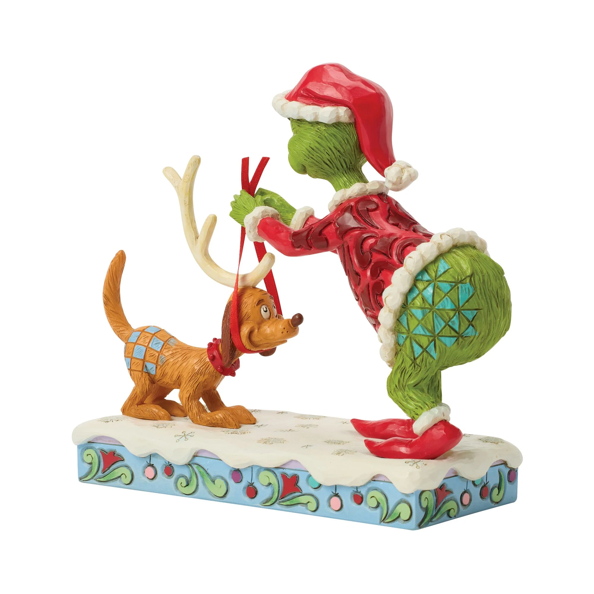 The Grinch Tying Antlers on Max Figurine - Image 3