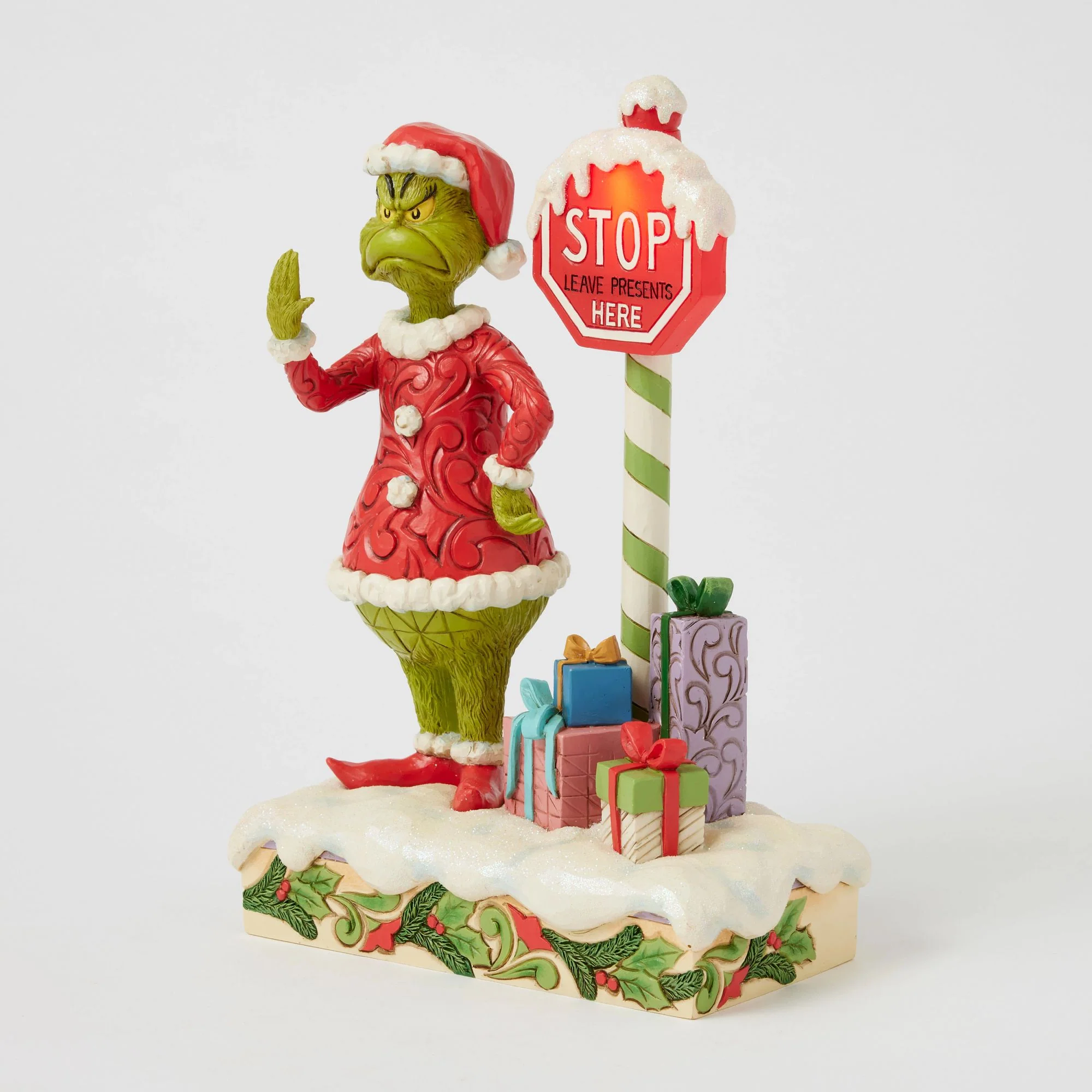 The Grinch with Flashing Stop Sign Figurine - Image 4