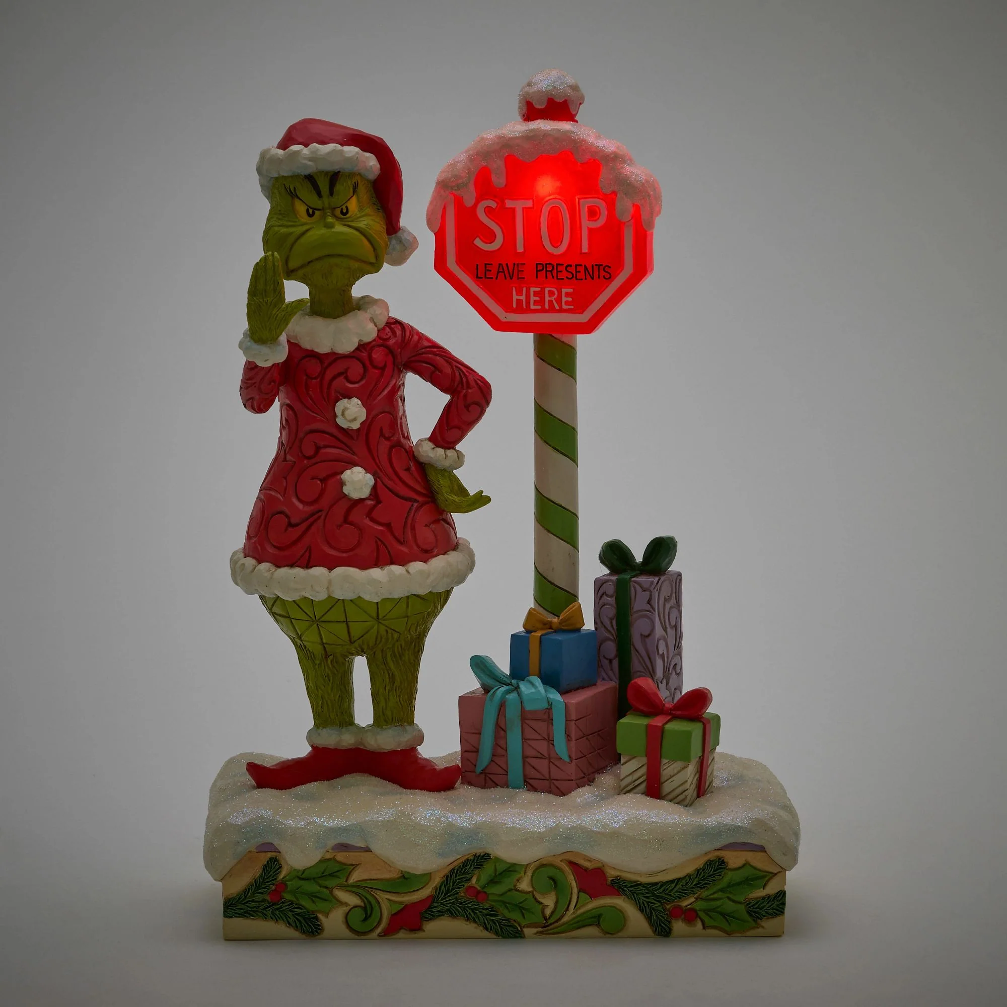 The Grinch with Flashing Stop Sign Figurine - Image 8