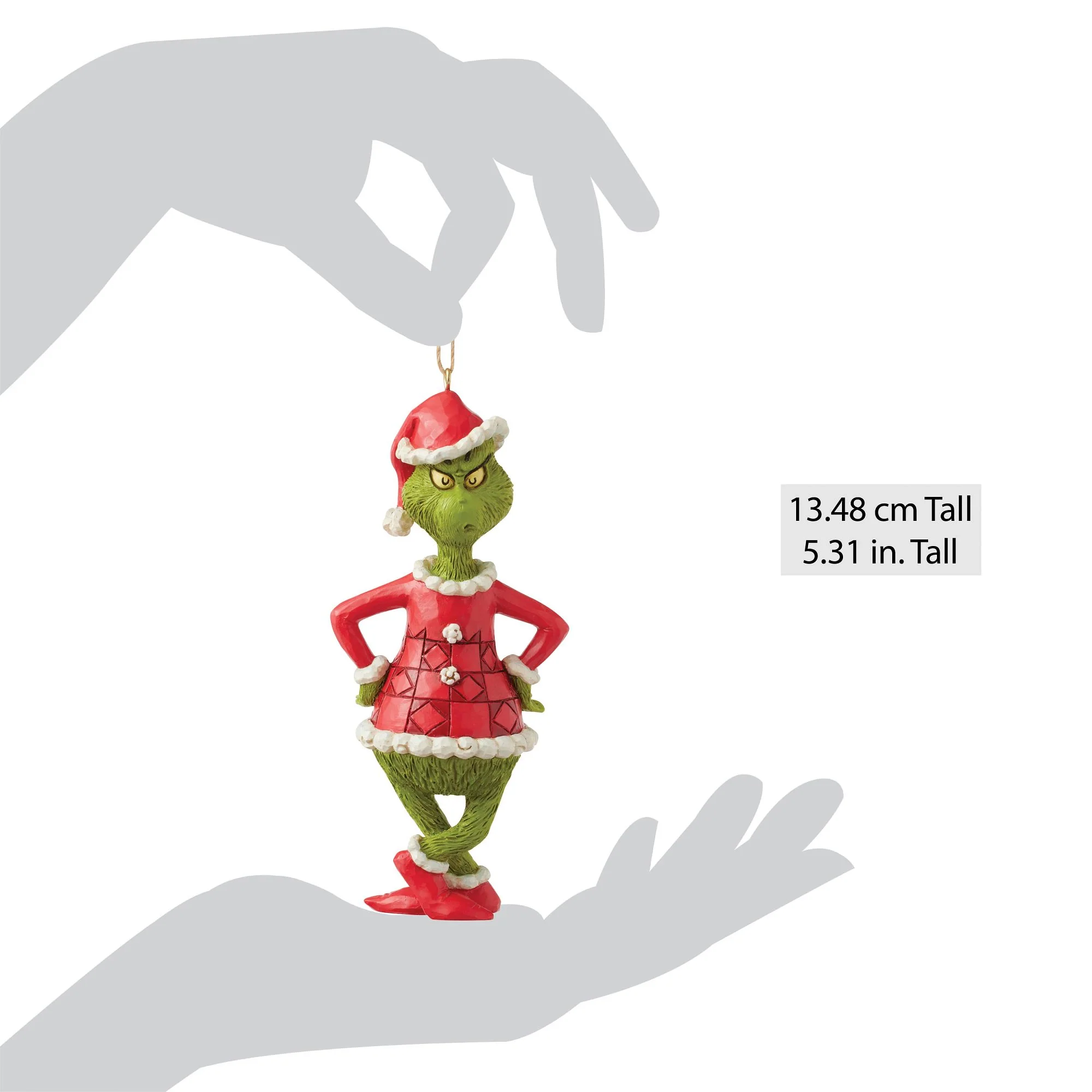 The Grinch with Hands on Hips Hanging Ornament - The Grinch by Jim Shore - Image 5