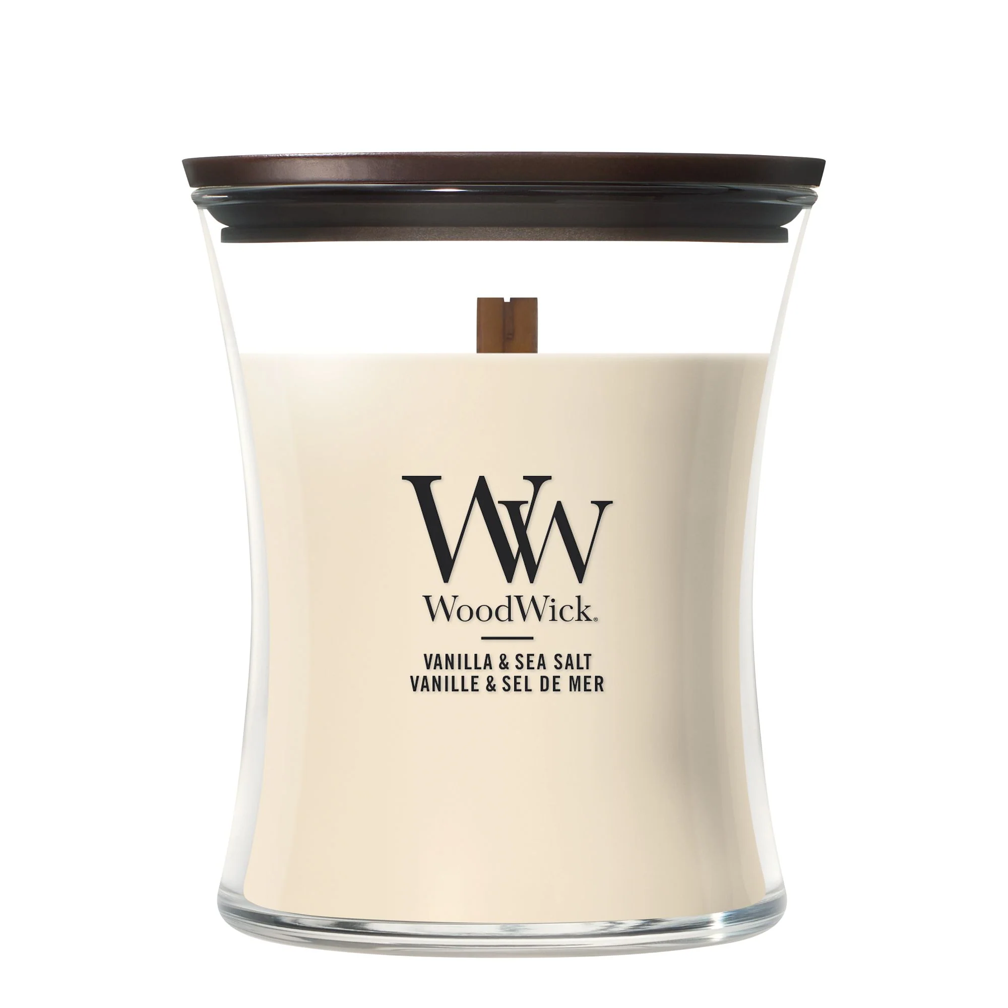 Vanilla & Sea Salt Medium Hourglass by WoodWick