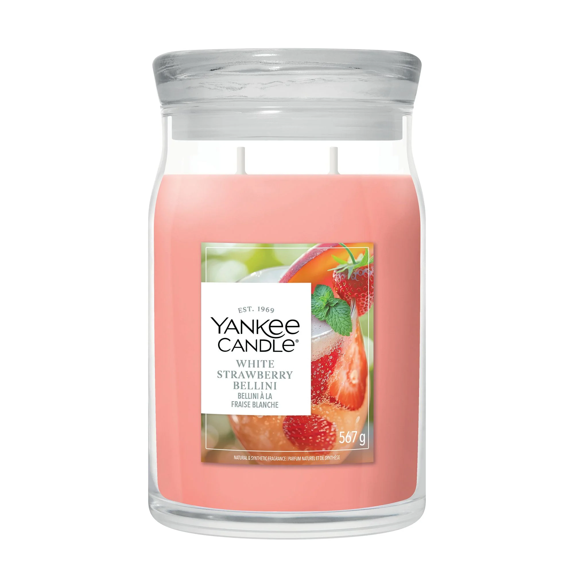 White Strawberry Bellini Signature Large Jar Yankee Candlle