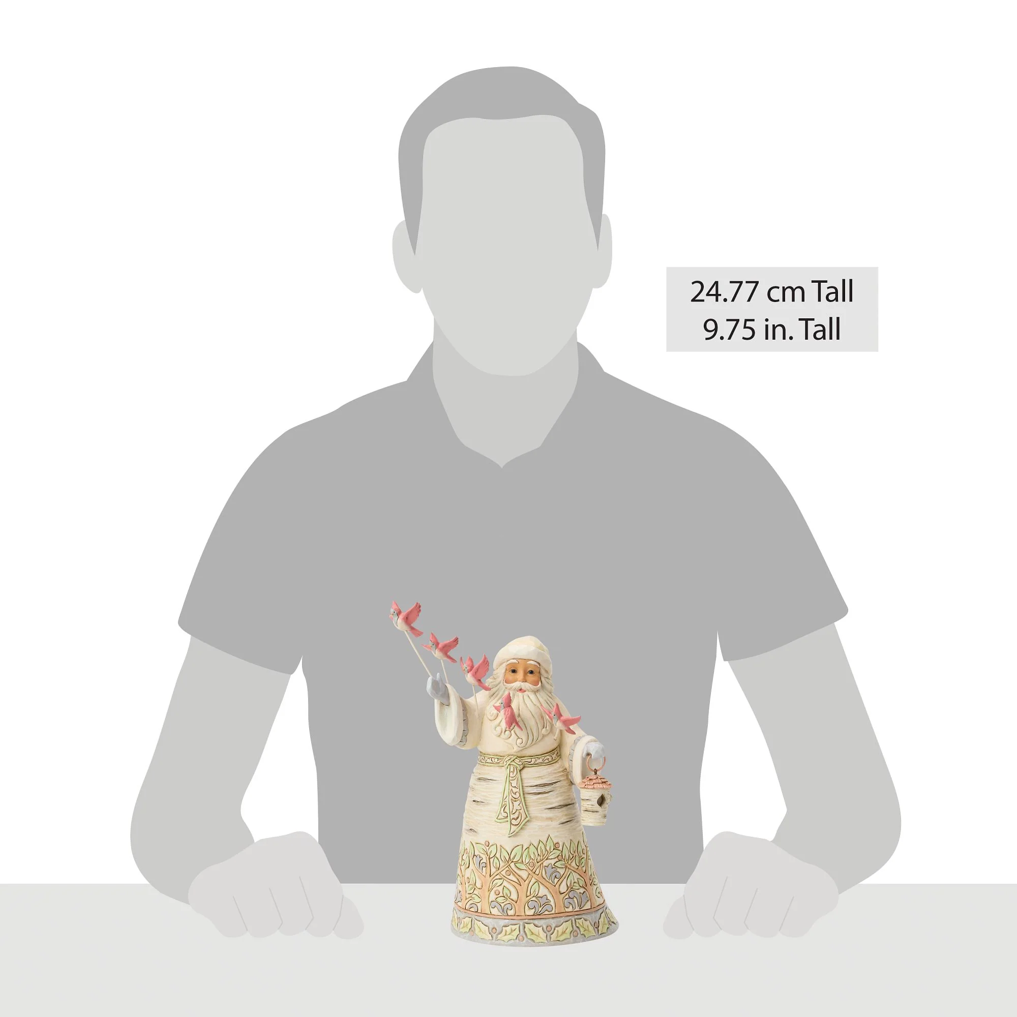 White Woodland Santa with Cardinals - Image 5