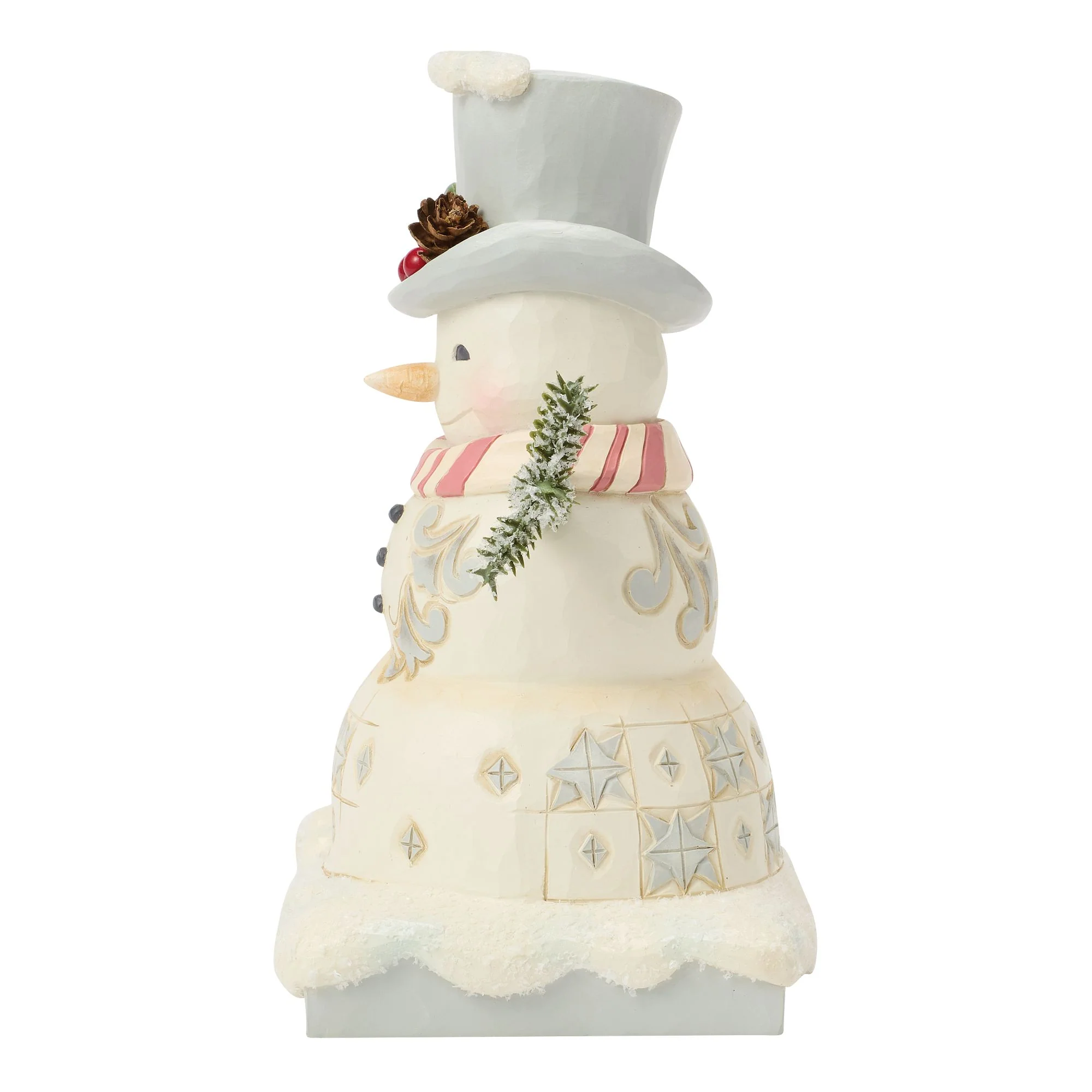White Woodland Snowman with Top Hat - Image 2