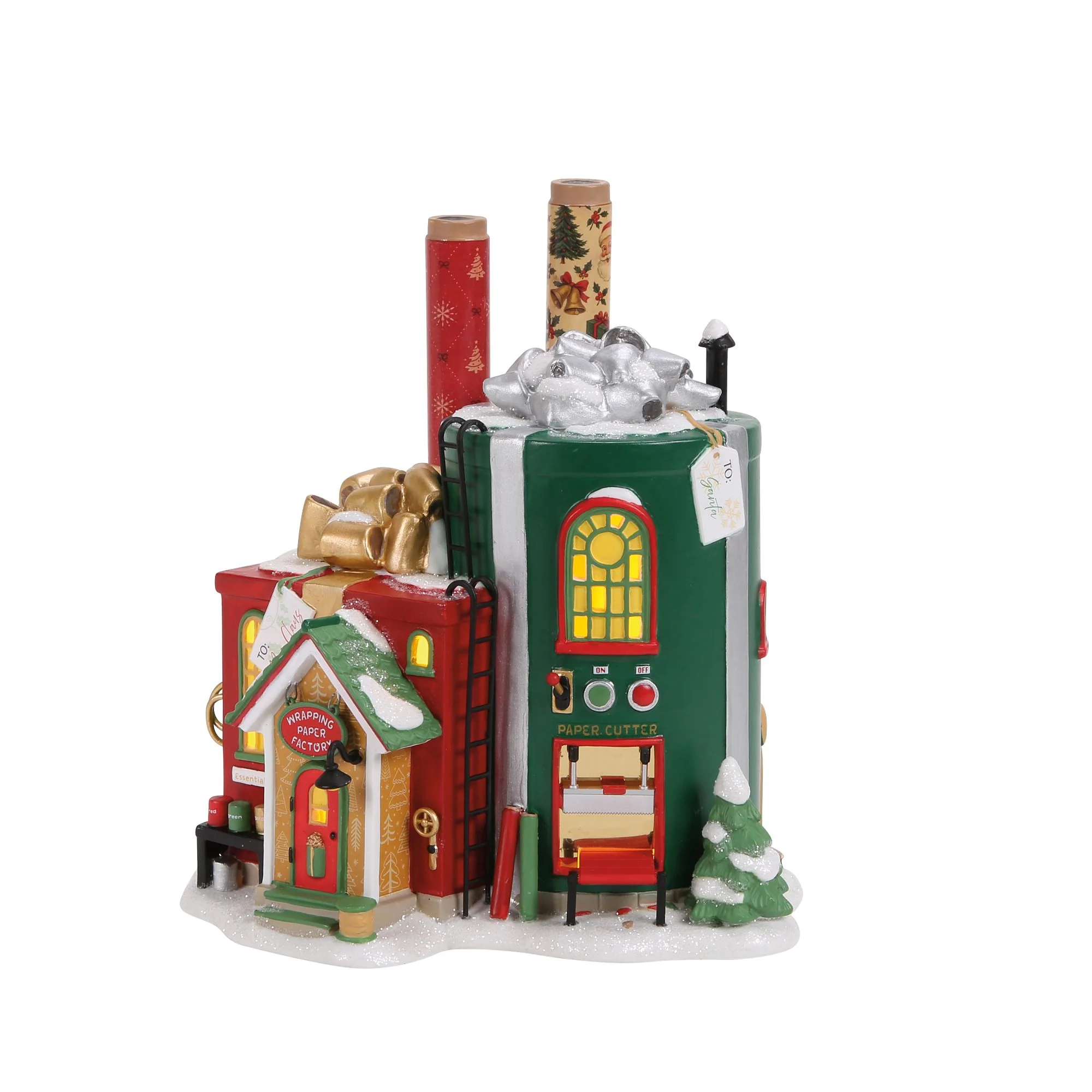 Wrapping Paper Factory Illuminated Building - North Pole by D56 - Image 2