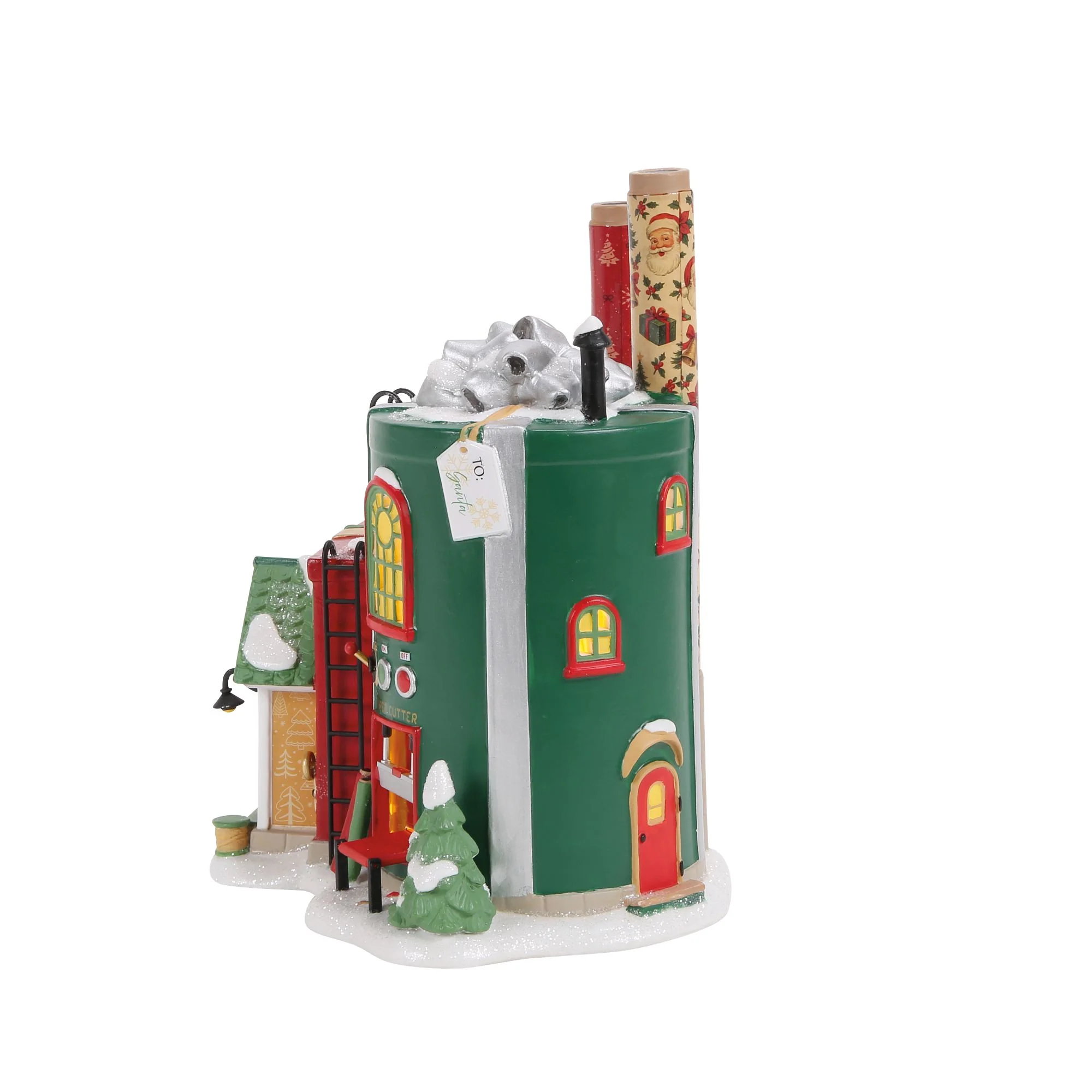 Wrapping Paper Factory Illuminated Building - North Pole by D56 - Image 3